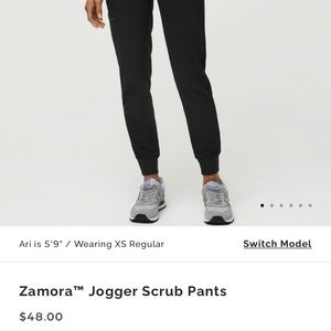 Black FIGS XS scrubs jogger style